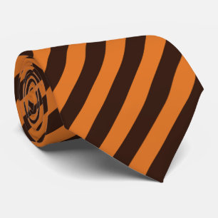 Diagonal Brown und Orange Streifen Krawatte