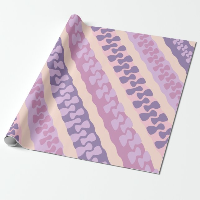 Diagonal gestreiftes Geschenkpapier (Ungerollt)