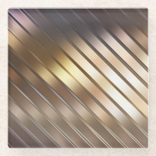 Diagonal golden abstrakten eleganten Hintergrund. Glasuntersetzer