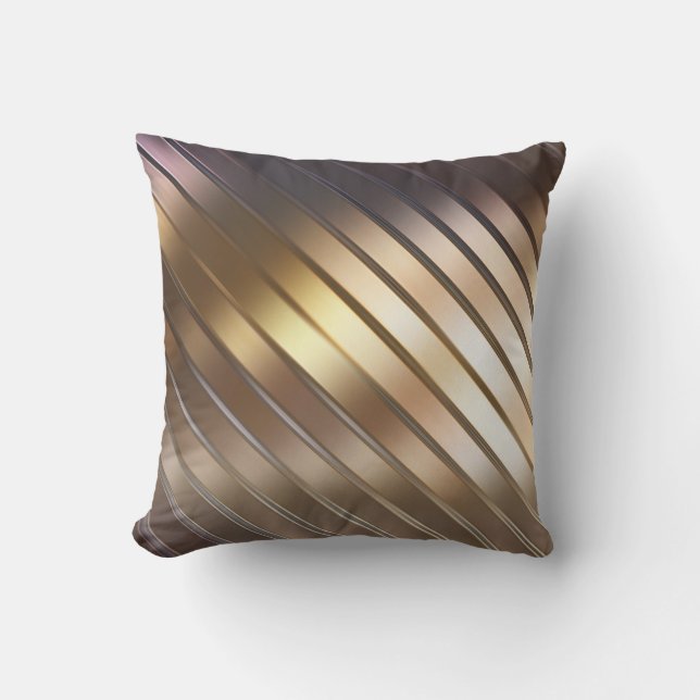 Diagonal golden abstrakten eleganten Hintergrund. Kissen (Vorderseite)