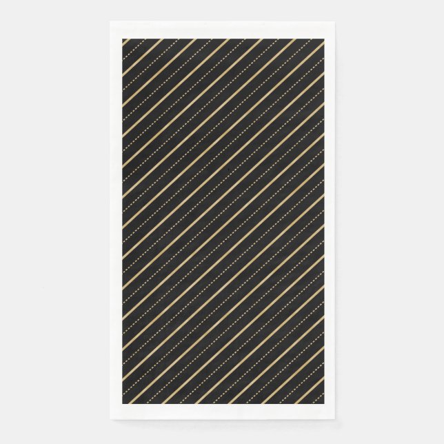 Diagonal Golden Lines Serviette (Vorderseite)