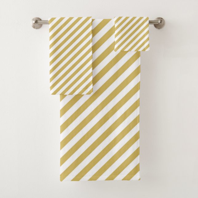 Diagonal golden yellow and white stripes pattern (En situation)