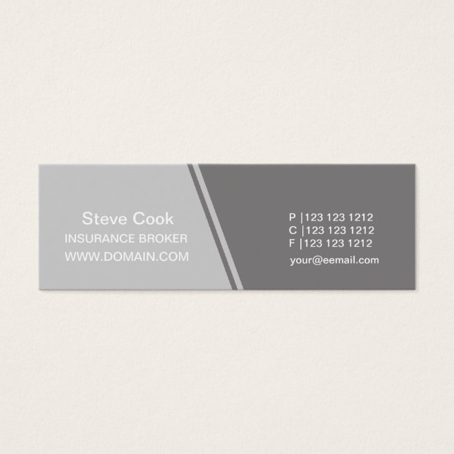 Diagonal Gray Shade Minimal Consultant Stripe (Vorderseite)