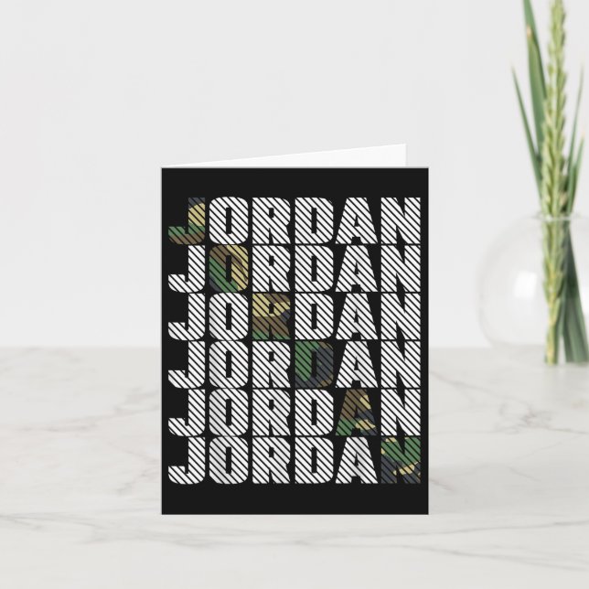 Diagonal Jordan Camouflage Pattern Green Camouflag Karte (Vorderseite)