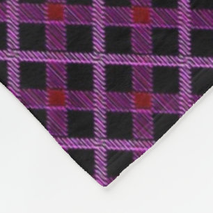 Diagonal Kariert1a dunkel Fleecedecke