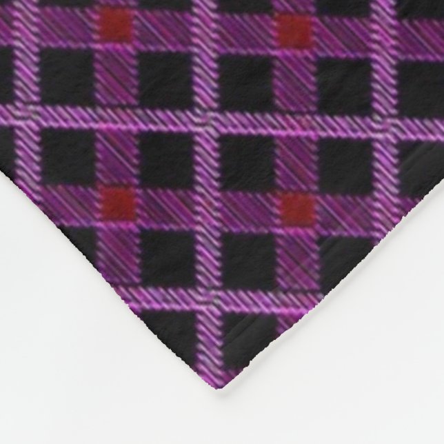 Diagonal Kariert1a dunkel Fleecedecke (Ecke)