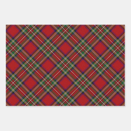 Diagonal Karierte Papierummantelung Geschenkpapier Set