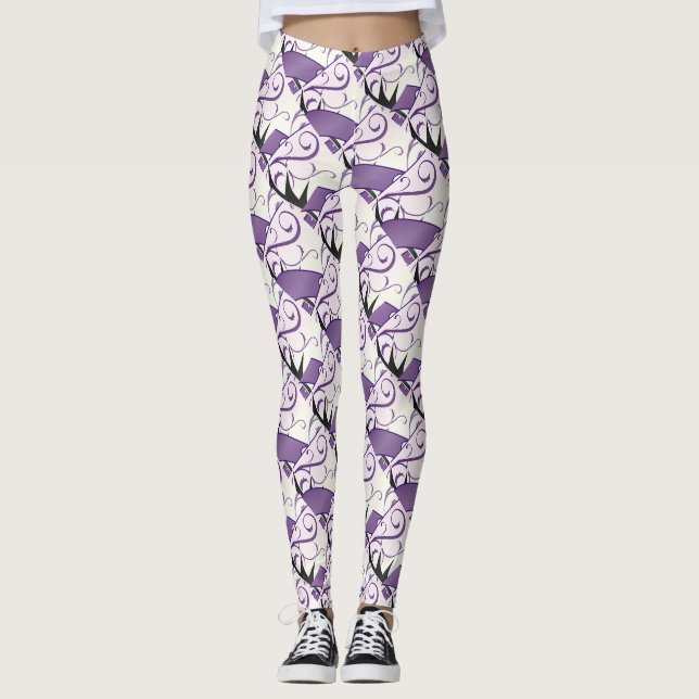 Diagonal-Mardi-Gras-Masken Thunder_Cove Leggings (Vorderseite)