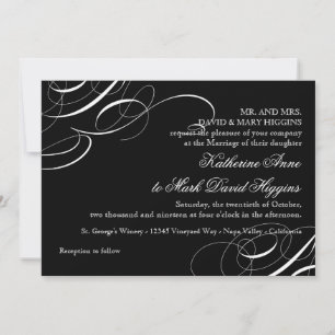 Diagonal Moderne Calligraphie Vintage Invitations 
