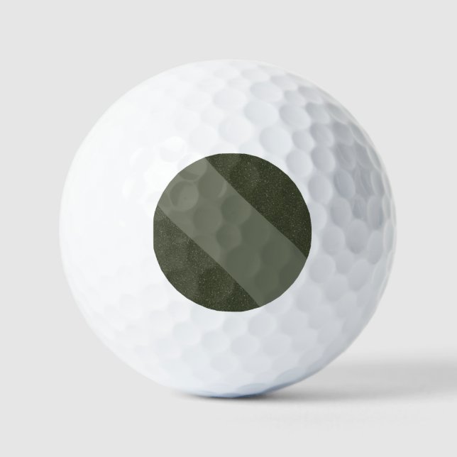 Diagonal Moss Green Custom Golf Ball (Vorderseite)