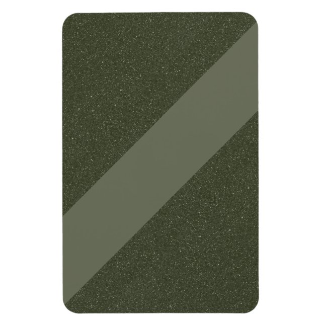 Diagonal Moss Green Modern Magnet - individuell an (Vertikal)