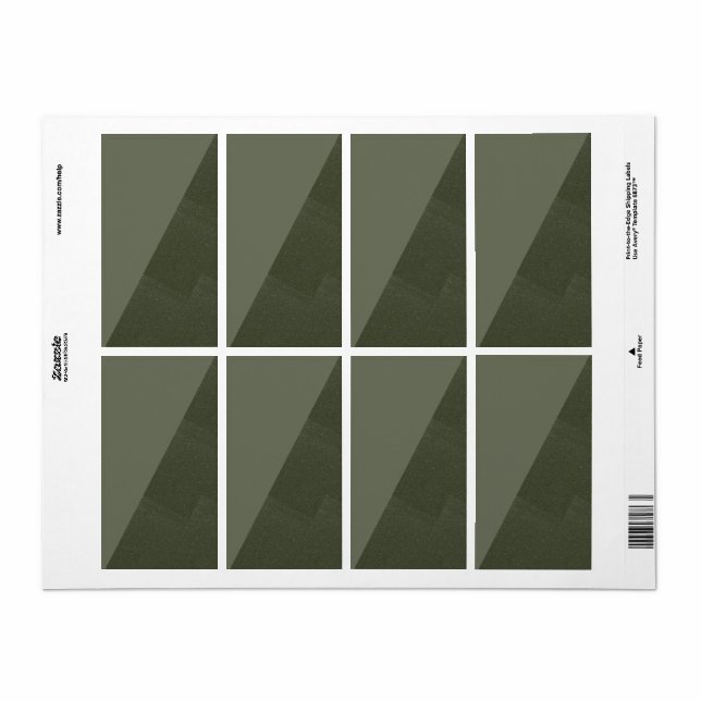 Diagonal Moss Green Return Labels (Vorne)