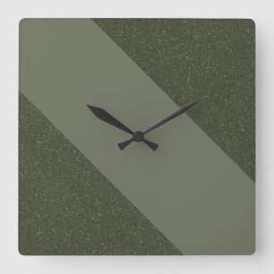 Diagonal Moss Green Stripe Uhr