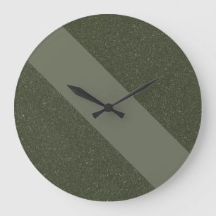 Diagonal Moss Green Wall Uhr