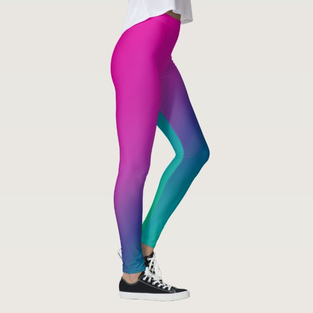 Diagonal Ombre Pink Leggings (Rechts)