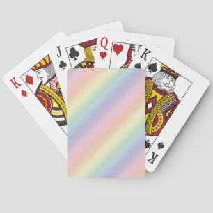 Diagonal Pastel Rainbow Colors Spielkarten