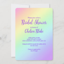 Diagonal Rainbow Bridal Dusche Einladung