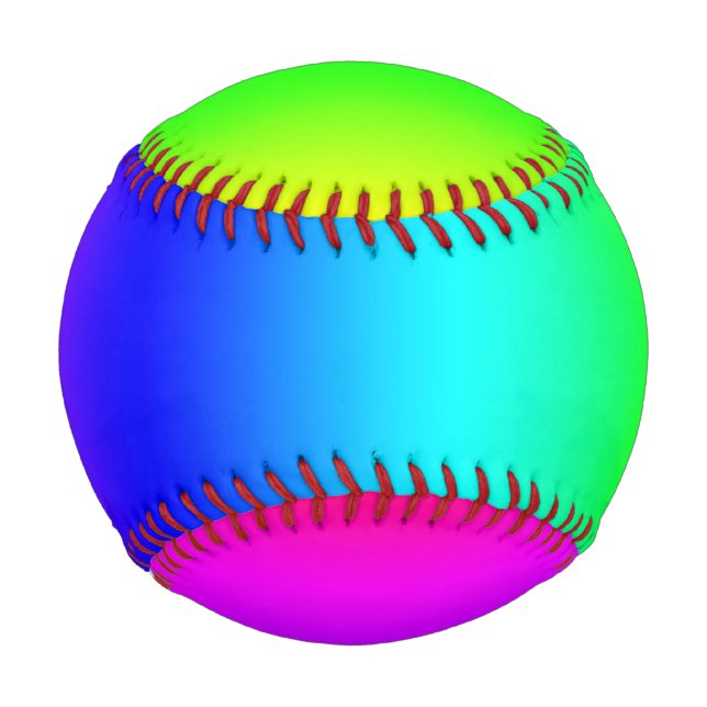 Diagonal Rainbow Gradient Baseball (Vorderseite)