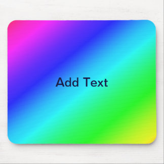 Diagonal Rainbow Gradient Blue to Green Mousepad
