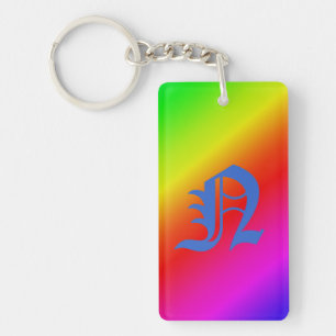Diagonal Rainbow Gradient Red to Green Schlüsselanhänger