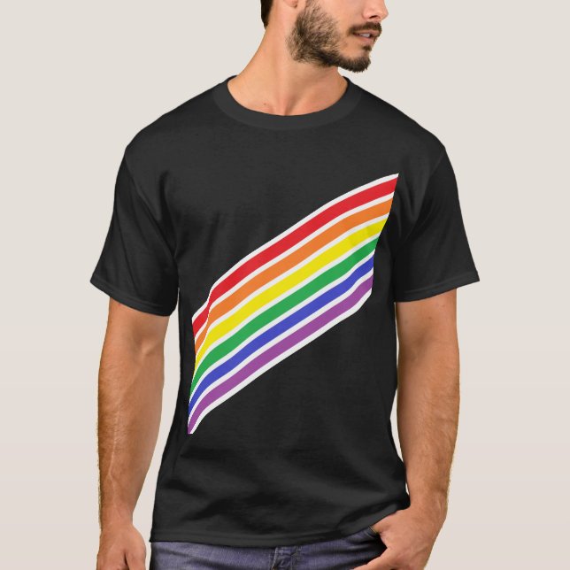 Diagonal Rainbow Shirt (Vorderseite)