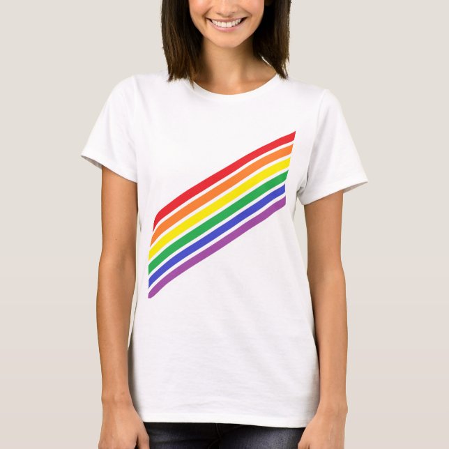 Diagonal Rainbow Shirt (Vorderseite)