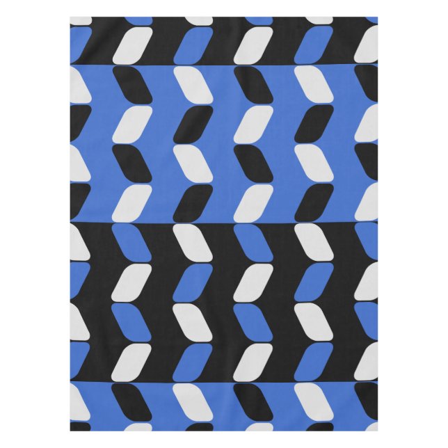 Diagonal Rectangle Black Tischdecke (Vorderseite)