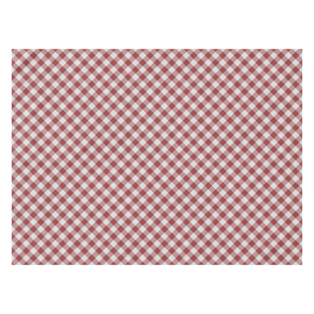 Diagonal Red Gingham Tischdecke (Vorderseite (Horizontal))