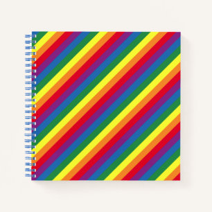 Diagonal-Regenbogenmuster Notizbuch