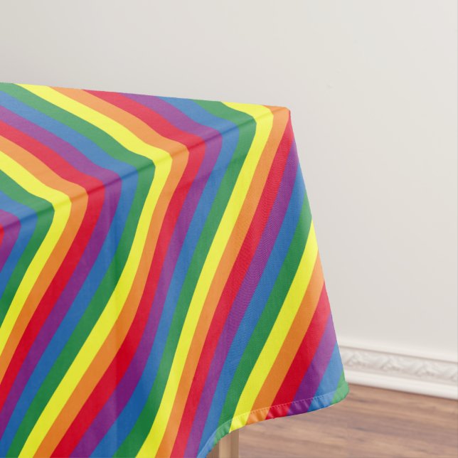 Diagonal-Regenbogenmuster Tischdecke (Beispiel)