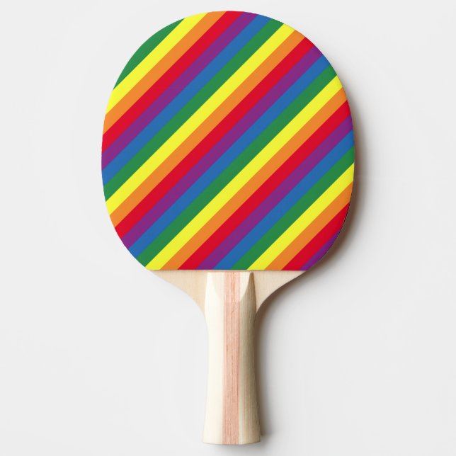 Diagonal-Regenbogenmuster Tischtennis Schläger (Vorderseite)