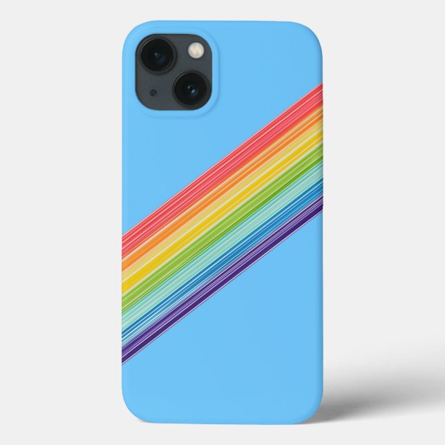 Diagonal Regenbogenstreifen Case-Mate iPhone Gehäu Hülle (Rückseite)