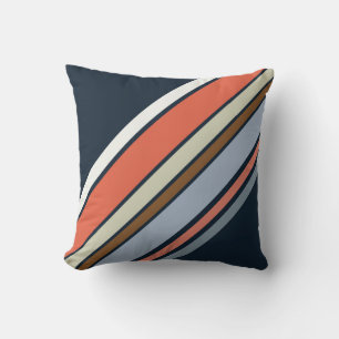 Diagonal Retro Design Streifen Kissen