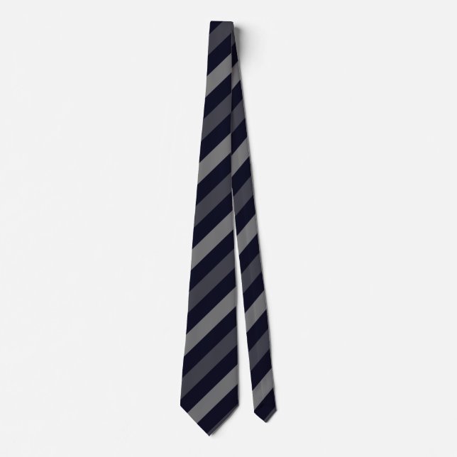 Diagonal Stripe Muster in Schwarz, Kohle und Gr Krawatte (Vorderseite)