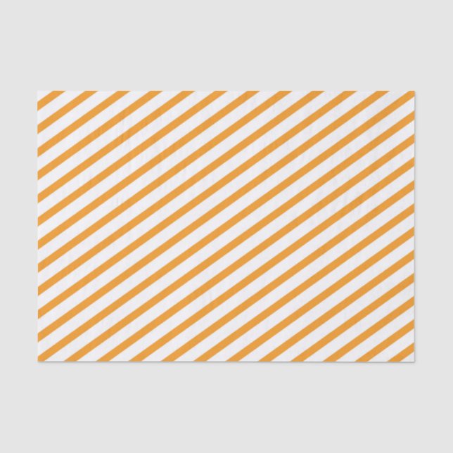 Diagonal Stripe Orange Muster Seidenpapier (Vorderseite)