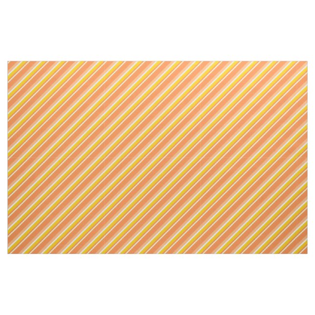 Diagonal Stripes Orange Stoff (Yard (91,4 cm))