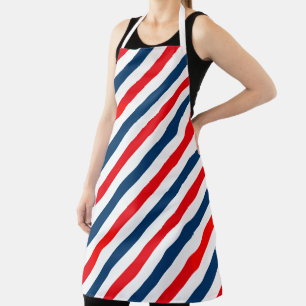 Diagonal Stripes Tricolor Schürze