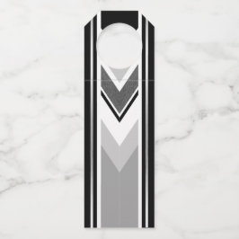 Diagonal weiß schwarz, grau, Streifen Flaschenanhänger