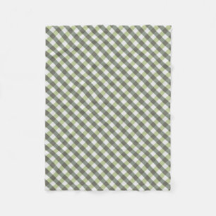 Diagonal Woven Green Gray Muster Fleecedecke