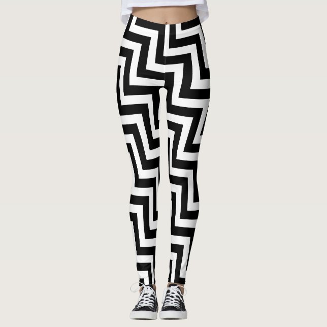 Diagonal Zickzack Leggings (Vorderseite)
