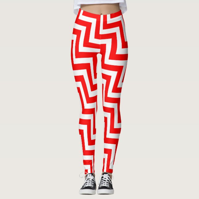 Diagonal Zickzack Leggings (Vorderseite)