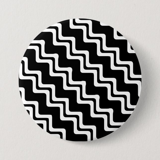 Diagonal Zig Zag Muster für zwei farbige Linien Button (Vorderseite)