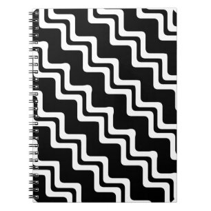 Diagonal Zig Zag Muster für zwei farbige Linien Notizblock