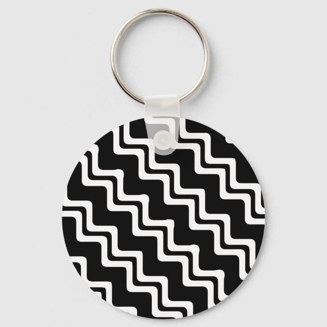 Diagonal Zig Zag Muster für zwei farbige Linien Schlüsselanhänger (Vorderseite)