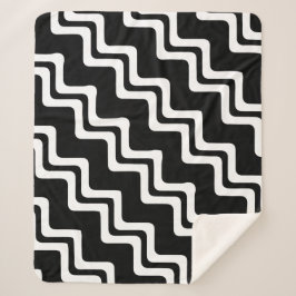 Diagonal Zig Zag Muster für zwei farbige Linien Sherpadecke