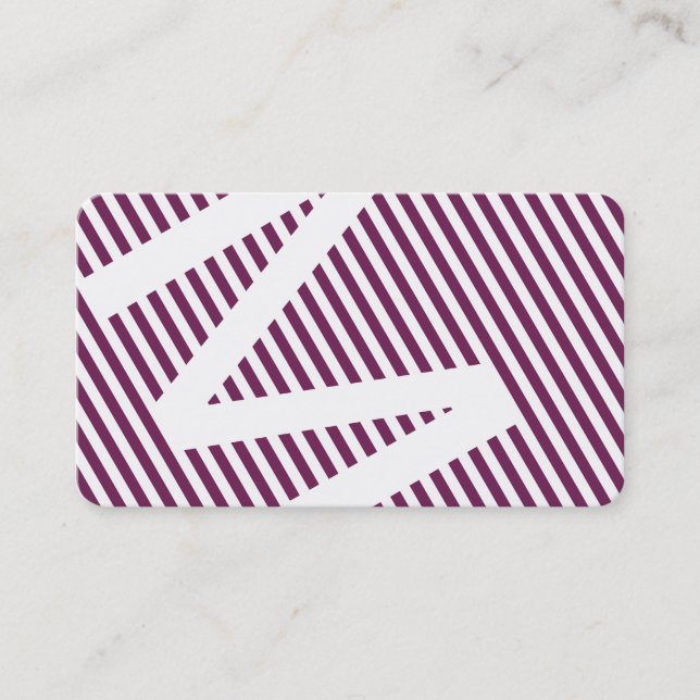 Diagonalblindweine lila visitenkarte (Vorderseite)