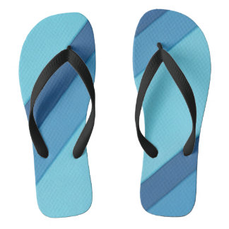 Diagonale Blautöne-Streifen FlipFlops