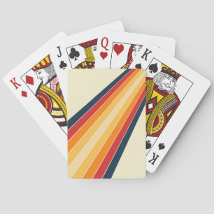 Diagonale bunt Retrosonnen Spielkarten
