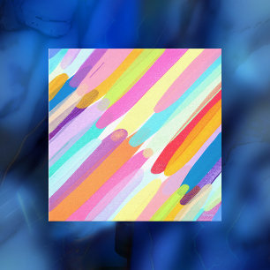 Diagonale Farbstriche, Abstrakte Malerei Leinwanddruck