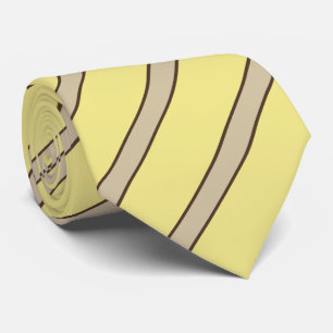 Diagonale gestreifte Beige auf Gelb klassisch Krawatte